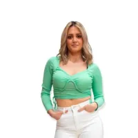 CROP TOP ΜΕ ΜΑΚΡΥ ΜΑΝΙΚΙ